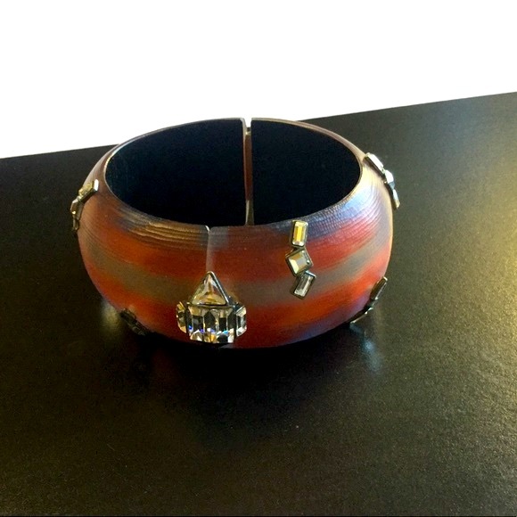 ALEXIS BITTAR O’KEEFE LUCITE HINGED BRACELET EUC - Picture 10 of 16